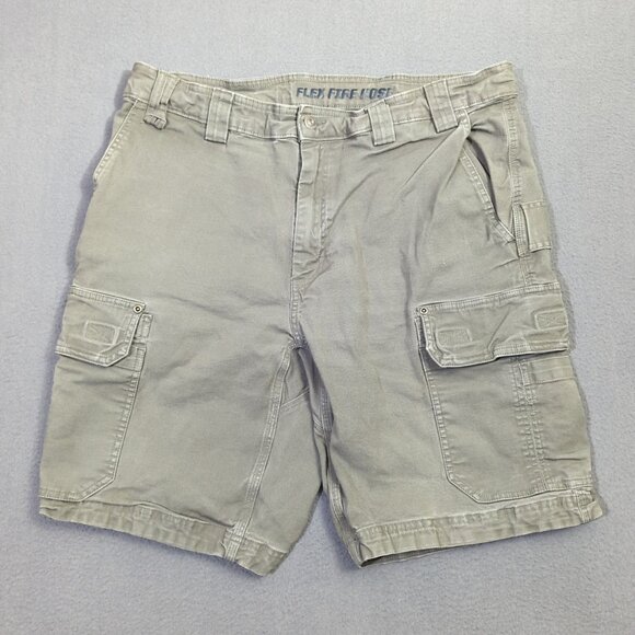 Duluth Trading Co Shorts Men's 38 Gunmetal Gray Flex Fire Hose Relaxed Fit - Picture 1 of 10